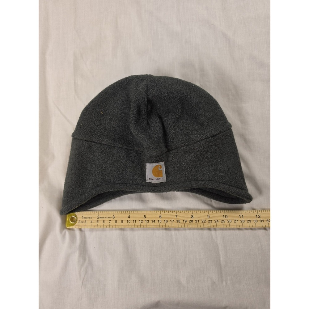 Carhartt Hat Beanie Gray Fleece Earflap Face Mask Winter Workwear Mens A202 CHH